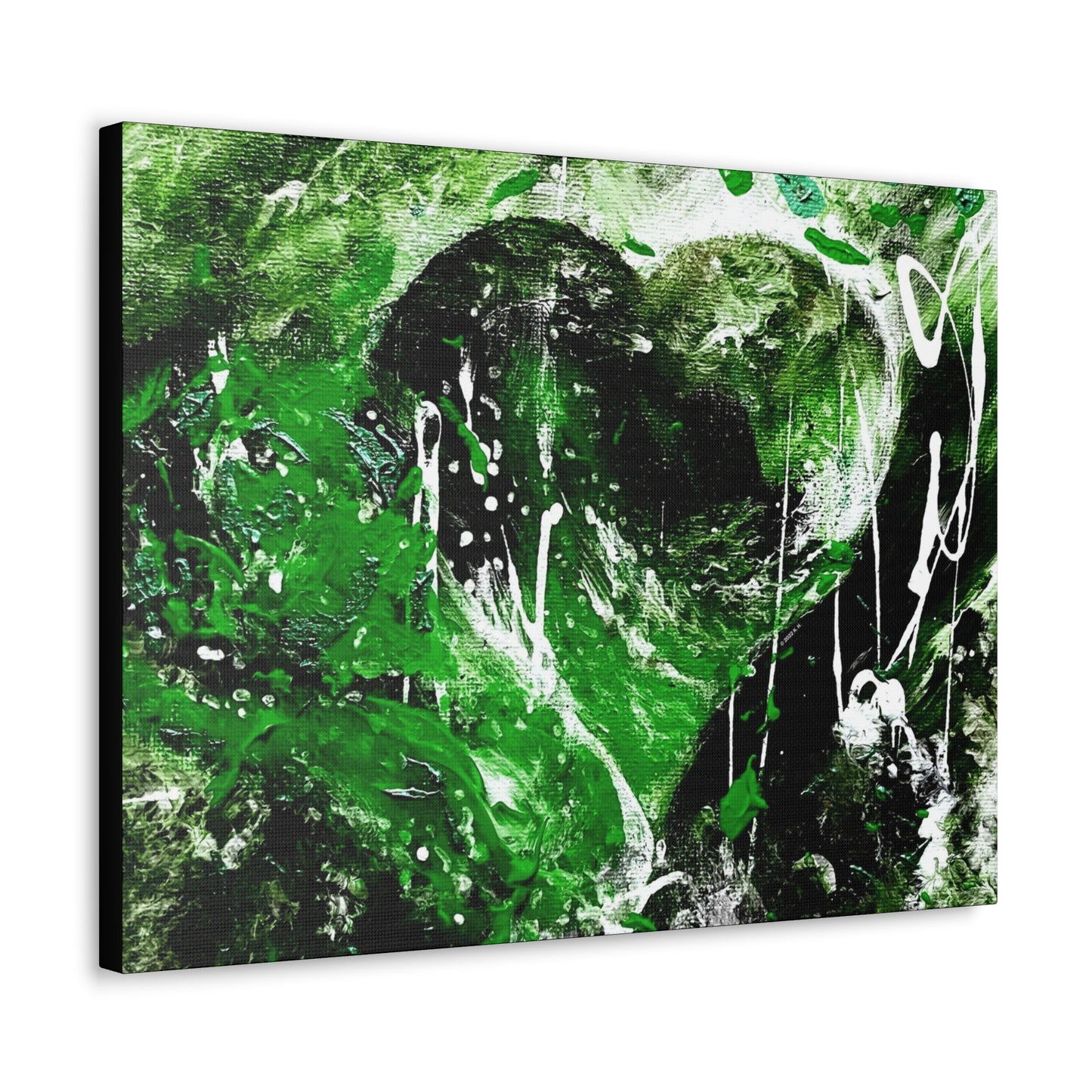 "Dreamy Love" (Shamrock Green) - Horizontal Canvas Gallery Wraps