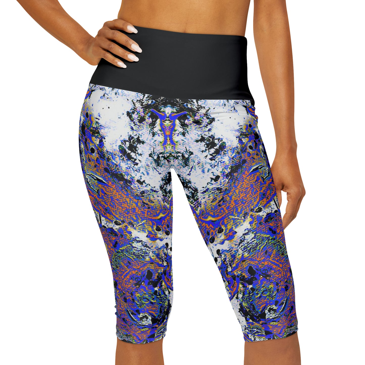 "Dreamy Love" (Cosmic Fusion - Sapphire) - Yoga Capri Leggings