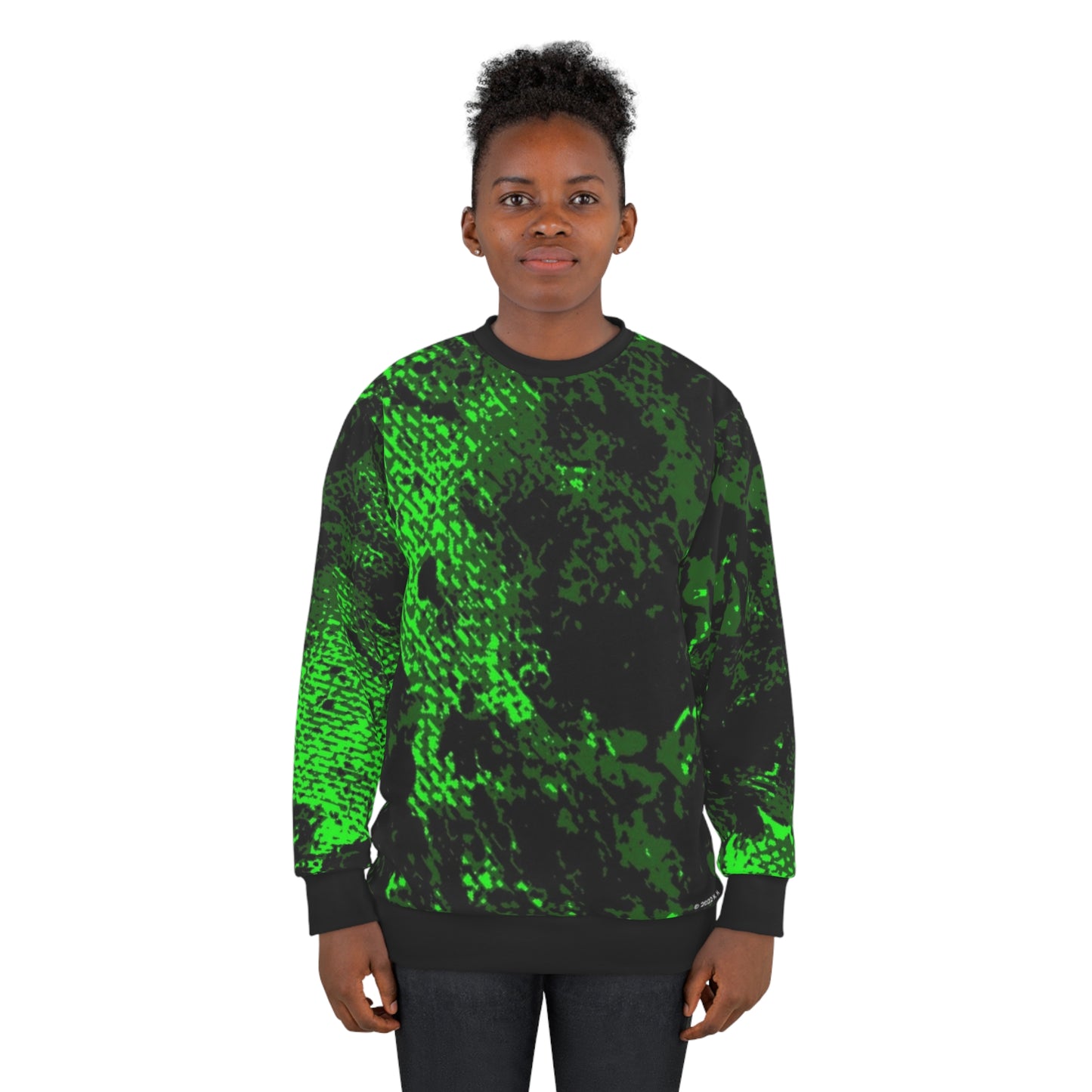 "Mystic Cube" (Cosmic Fusion - Emerald Green) - Unisex Sweatshirt