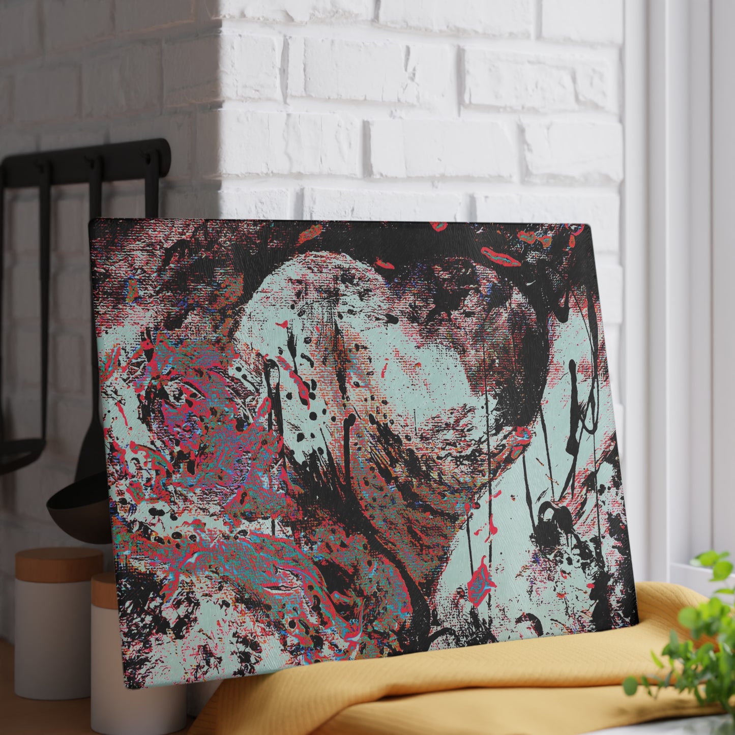 "Dreamy Love" (Cosmic Fusion - Persimmon) - Glass Cutting Boards
