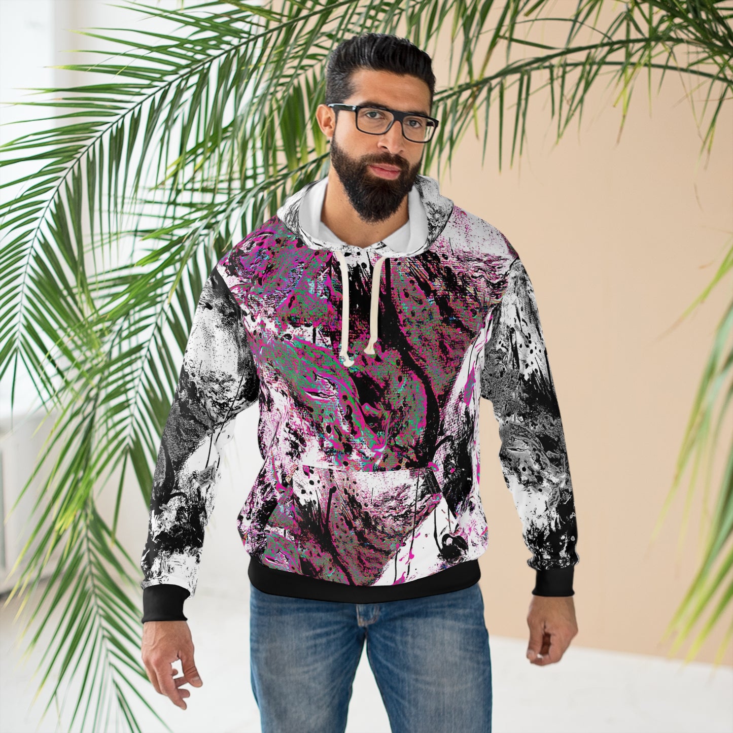 Dreamy Love - (Cosmic Fusion - Magenta) AOP Unisex Pullover Hoodie