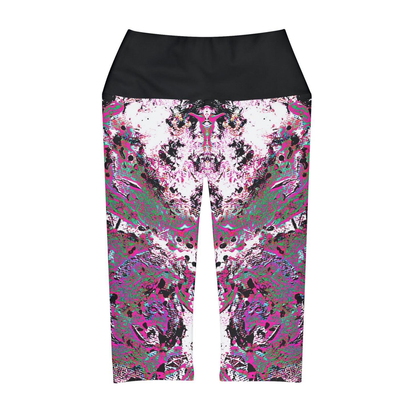 "Dreamy Love" (Cosmic Fusion - Magenta) - Yoga Capri Leggings