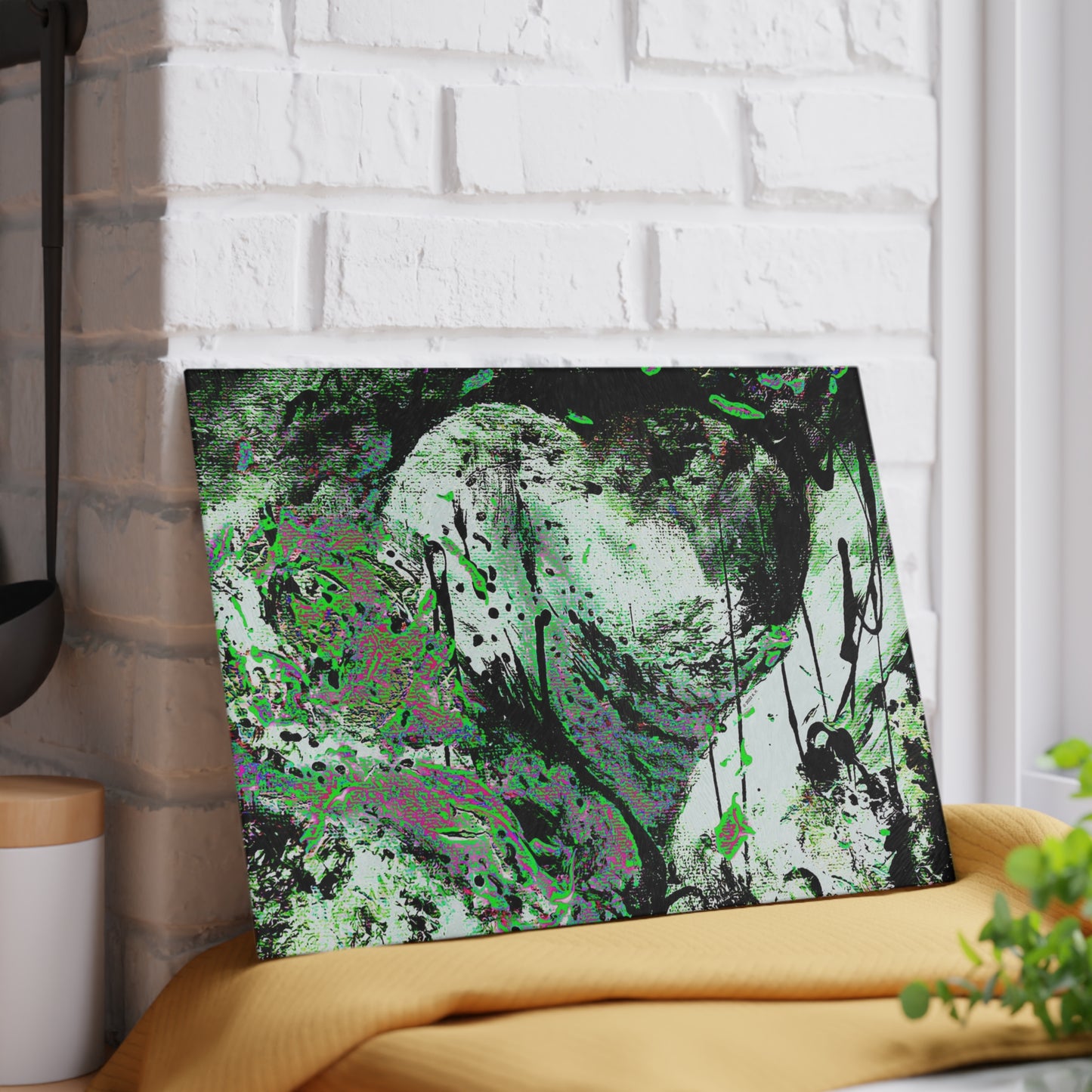 "Dreamy Love" (Cosmic Fusion - Shamrock Green) - Glass Cutting Boards