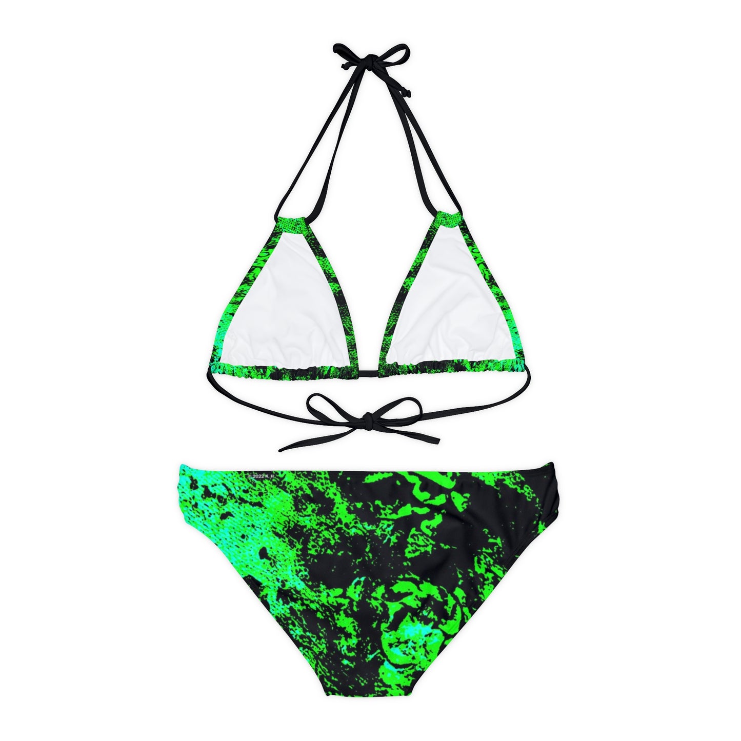 "Mystic Cube" (Cosmic Fusion - Shamrock Green) - Strappy Bikini Set