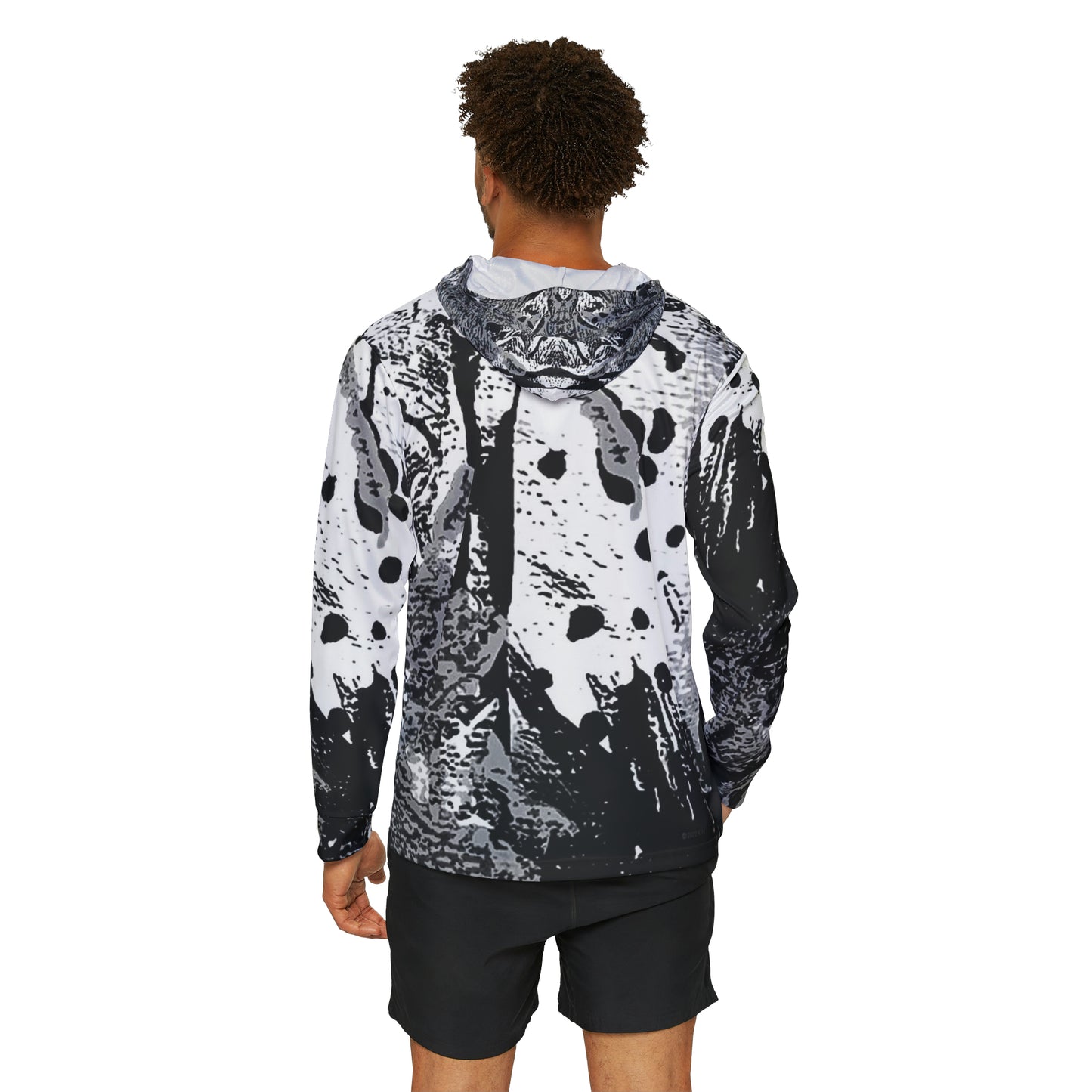 "Dreamy Love" (Cosmic Fusion - Black/White/Gray) - Sports Warmup Top (w/out heart)