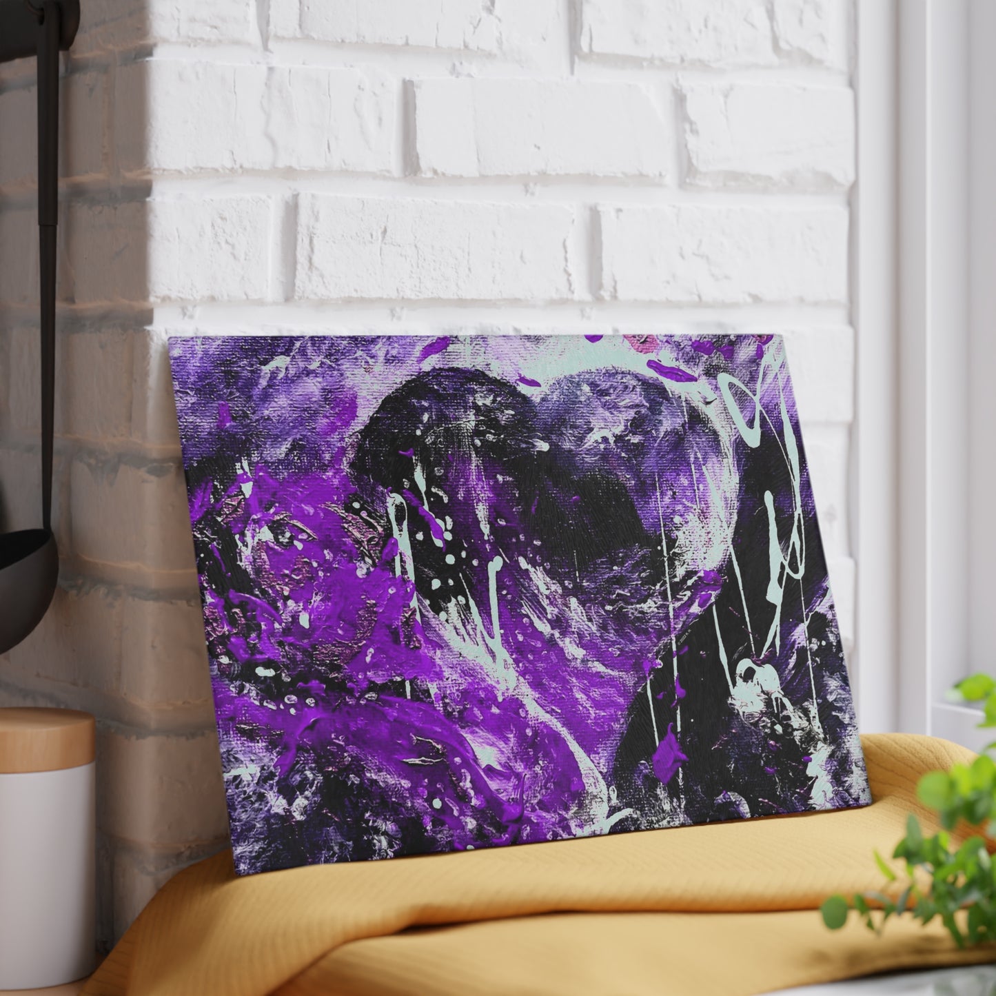 "Dreamy Love" (Violet/Lavender) - Glass Cutting Boards