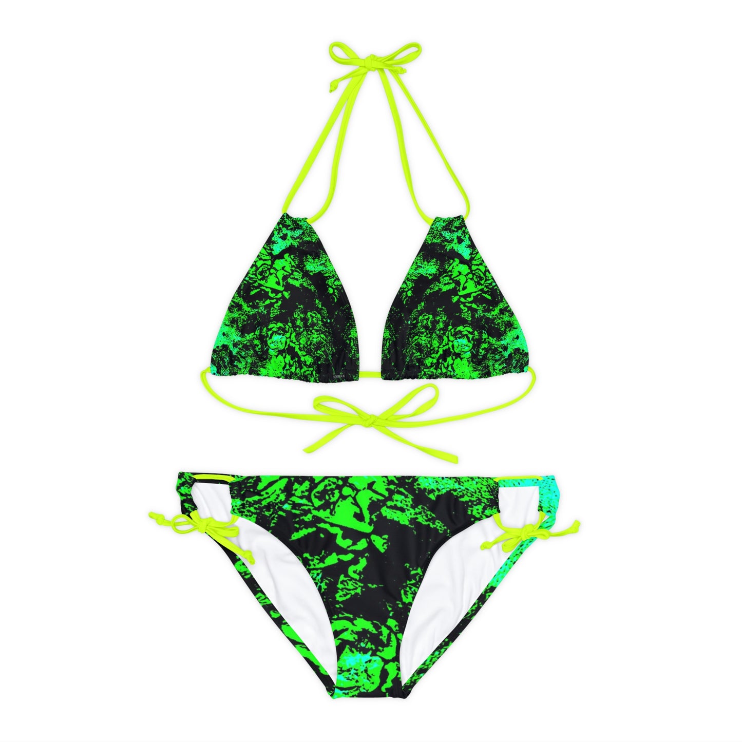 "Mystic Cube" (Cosmic Fusion - Shamrock Green) - Strappy Bikini Set