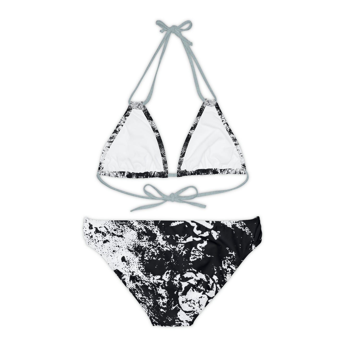 "Mystic Cube" (Cosmic Fusion - Light Charcoal) - Strappy Bikini Set