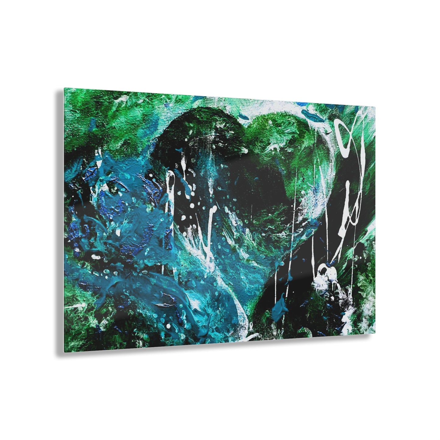 "Dreamy Love" (Forest Green/Teal) - Acrylic Prints