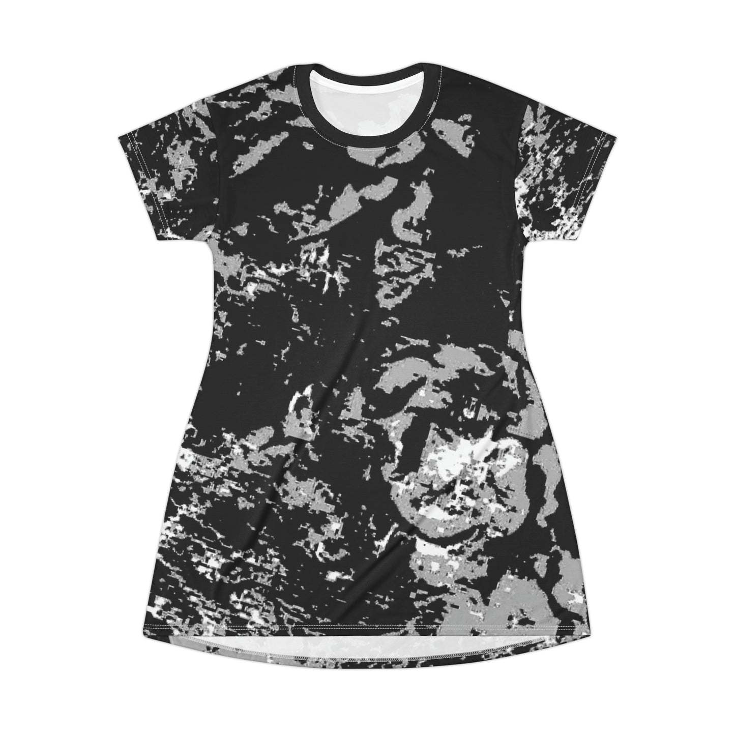 "Mystic Cube" (Cosmic Fusion - Medium Charcoal) - T-Shirt Dress