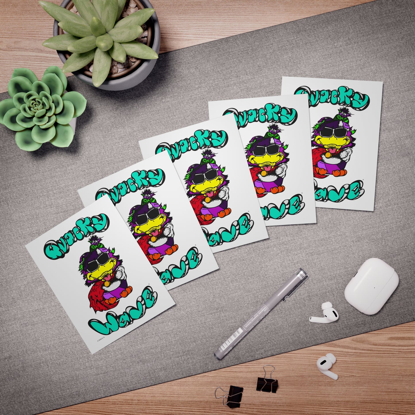 "Quacky Wave®" - Greeting Cards (5-Pack)