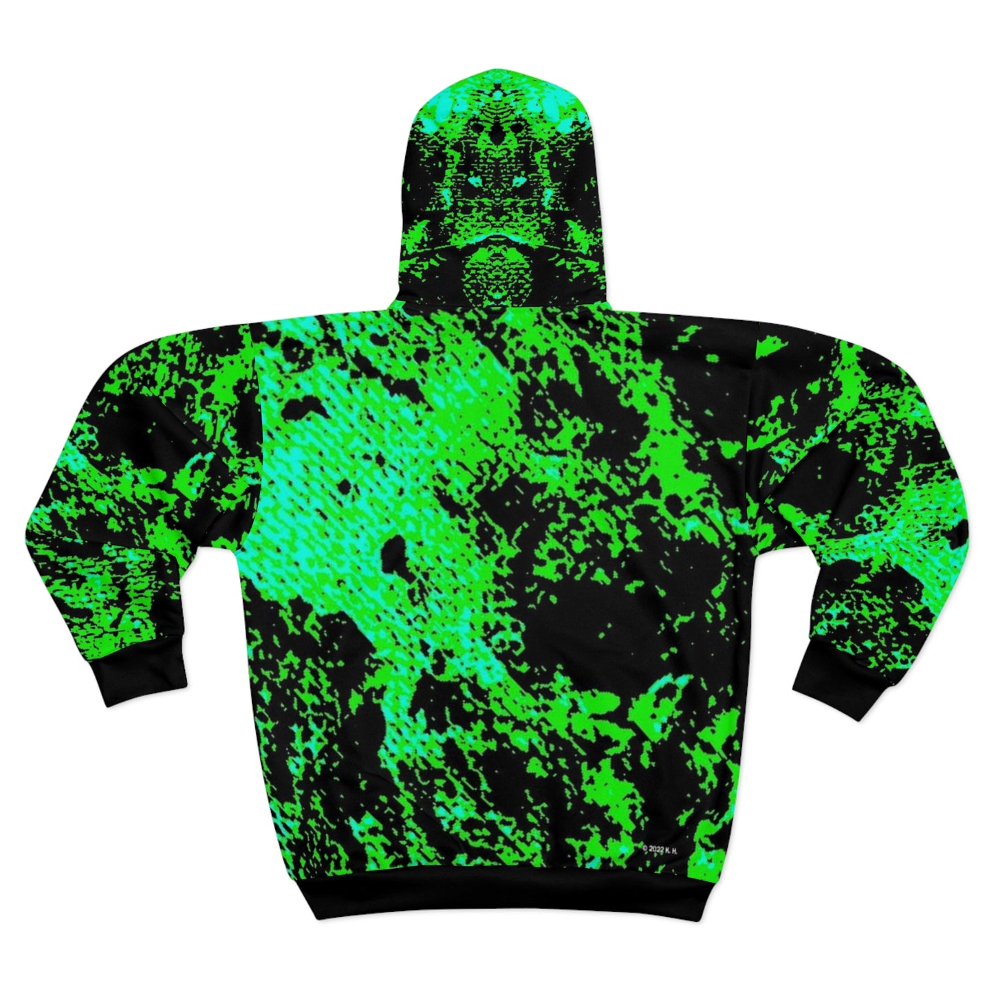 "Mystic Cube" (Cosmic Fusion - Shamrock Green) - Unisex Zip Hoodie