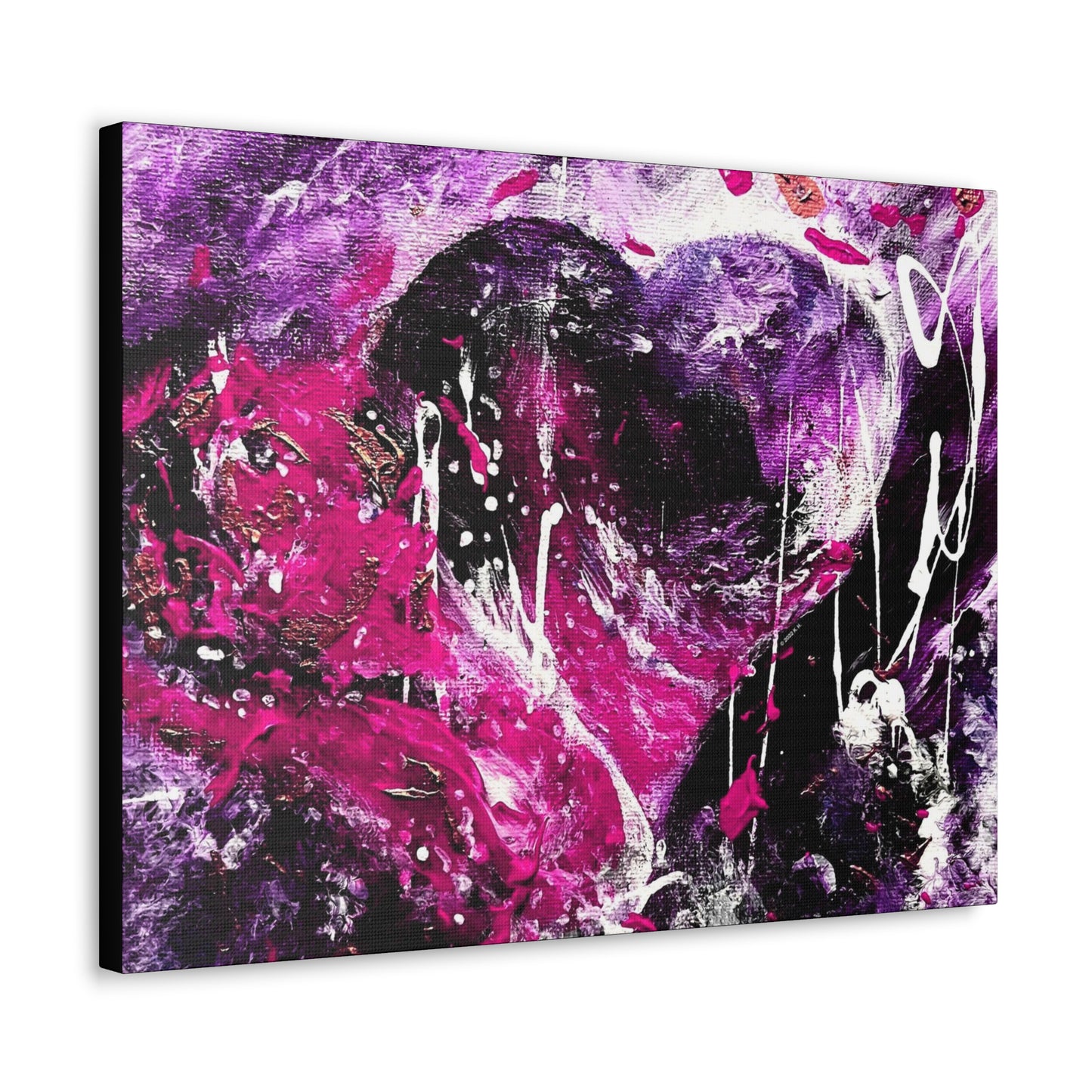 "Dreamy Love" (Magenta/Hot Pink) - Horizontal Canvas Gallery Wraps