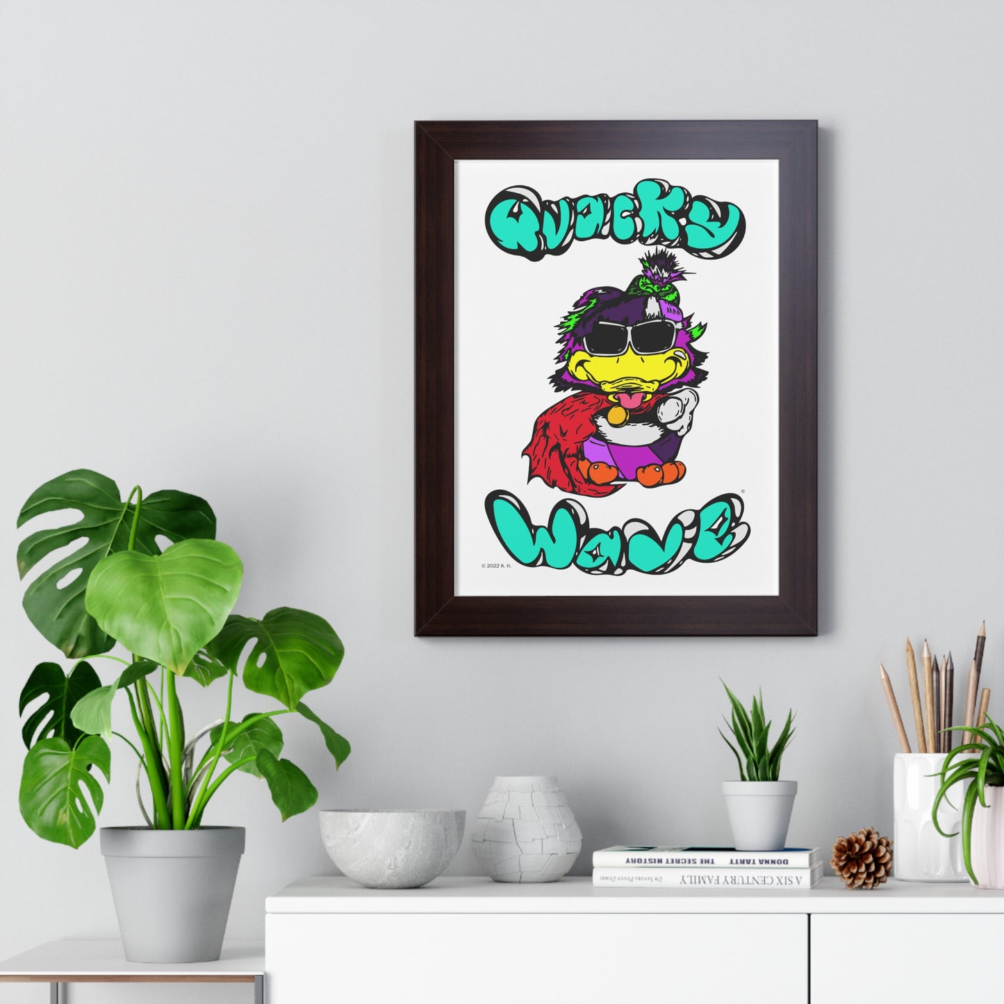 "Quacky Wave®" - Framed Vertical Poster