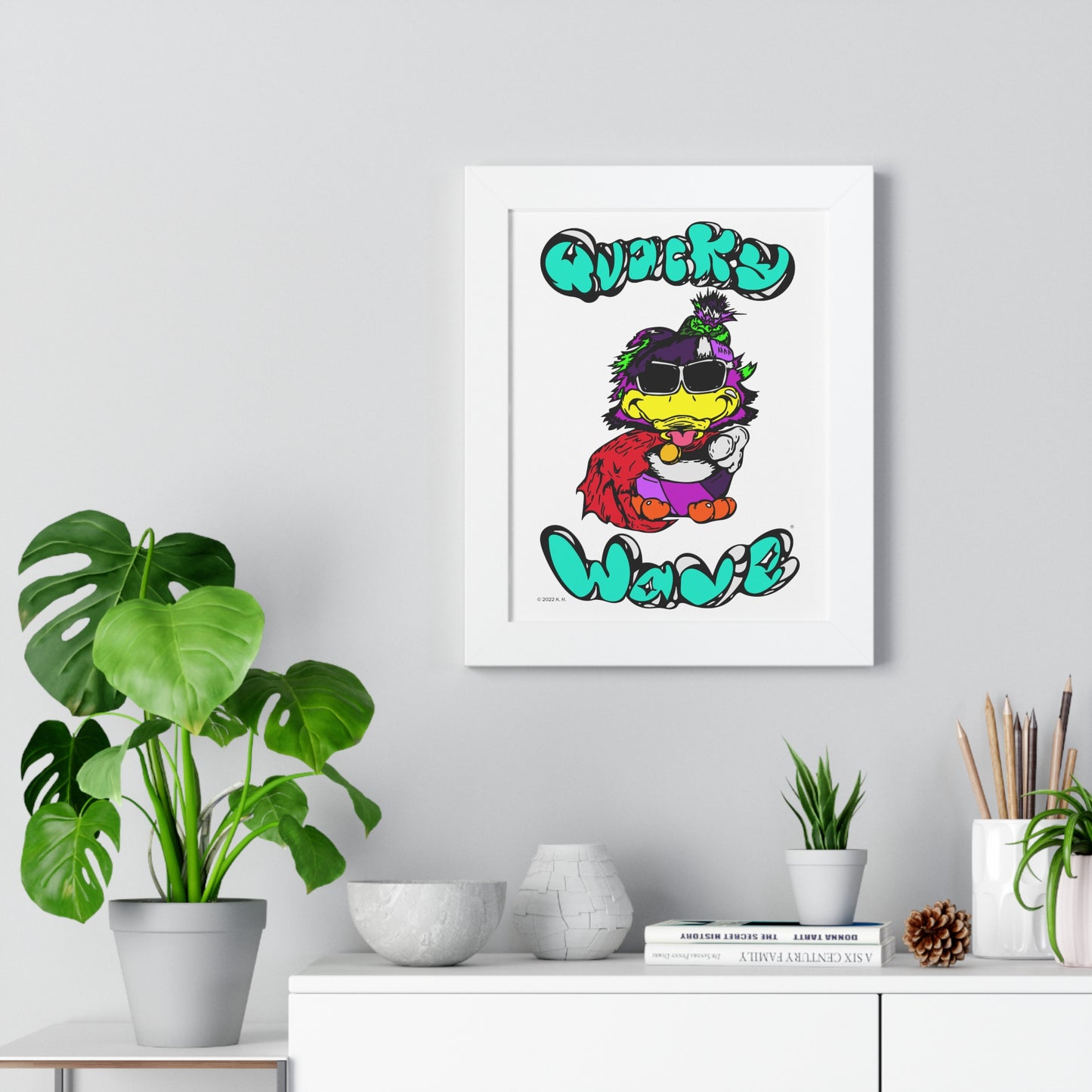 "Quacky Wave®" - Framed Vertical Poster