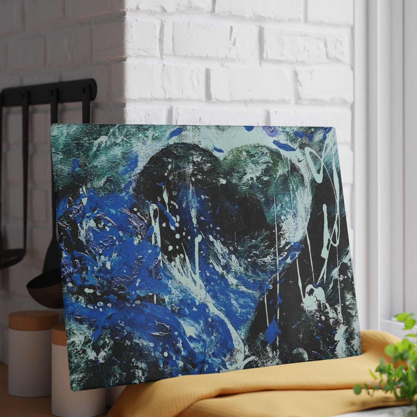 "Dreamy Love" (Sapphire) - Glass Cutting Boards
