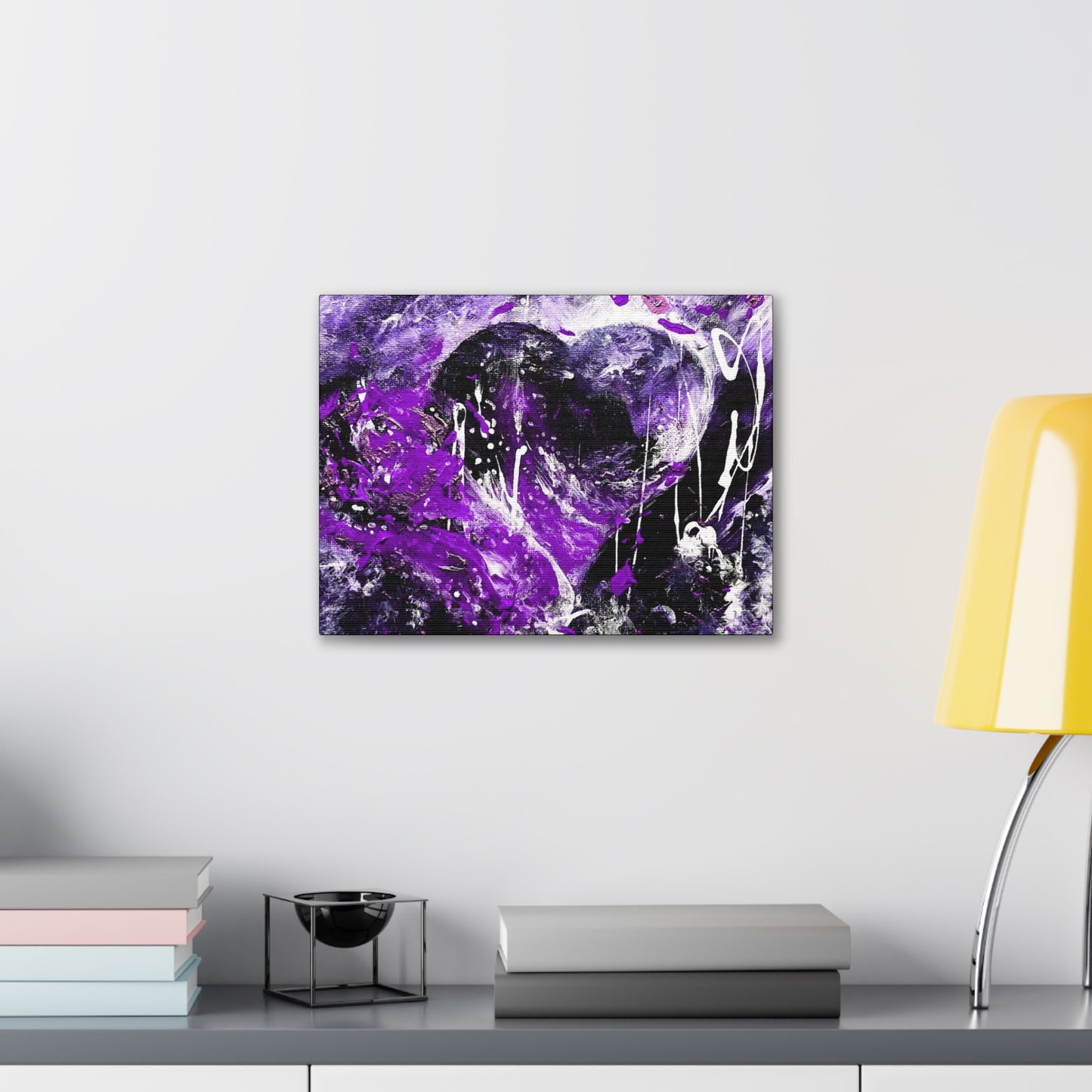 "Dreamy Love" (Violet/Lavender) - Horizontal Canvas Gallery Wraps