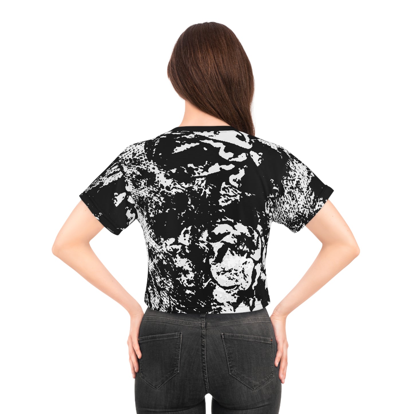 "Mystic Cube" (Cosmic Fusion - Light Charcoal) - Crop Tee