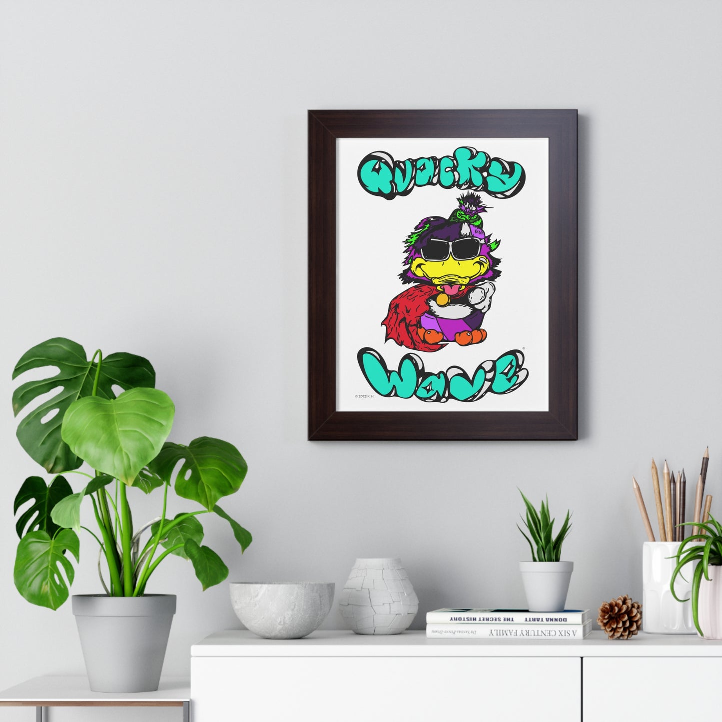 "Quacky Wave®" - Framed Vertical Poster