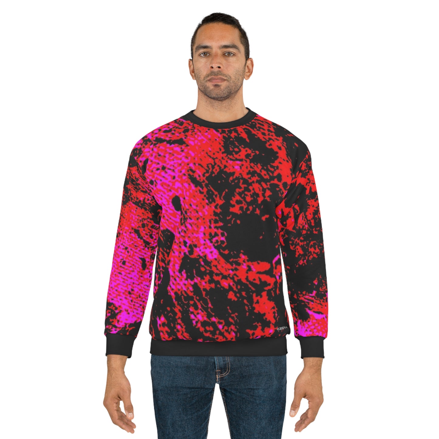 "Mystic Cube" (Cosmic Fusion - Scarlet) - Unisex Sweatshirt