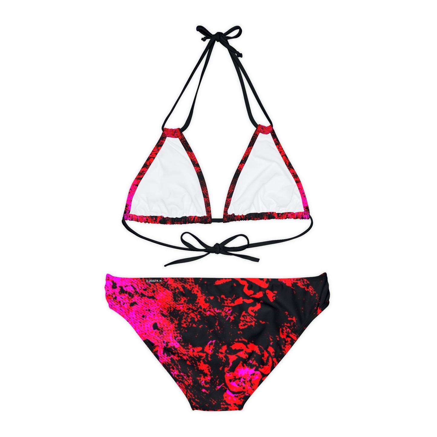 "Mystic Cube" (Cosmic Fusion - Scarlet) - Strappy Bikini Set