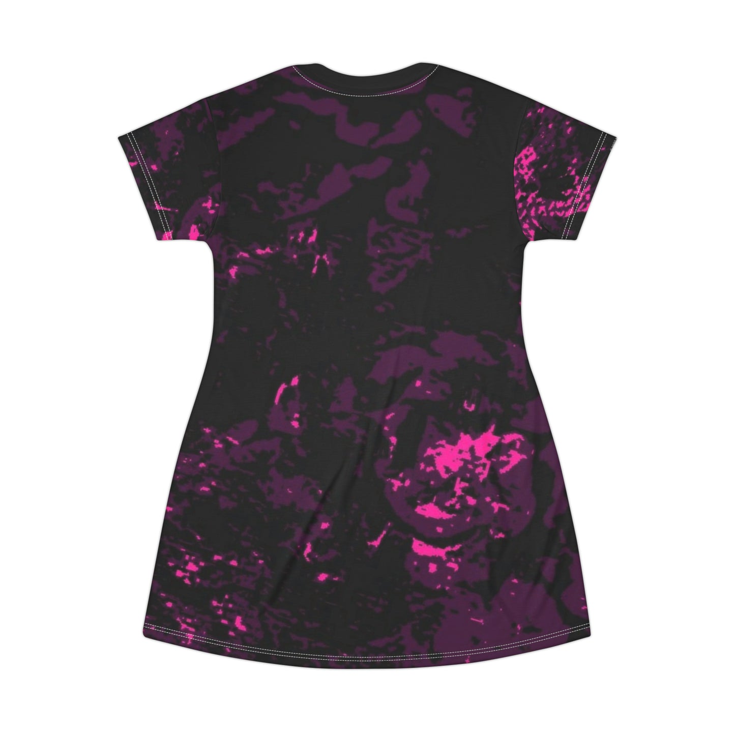 "Mystic Cube" (Cosmic Fusion - Dark Violet/Magenta) - T-Shirt Dress