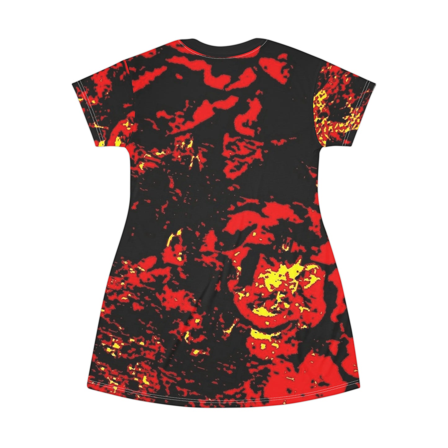 "Mystic Cube" (Cosmic Fusion - Persimmon) - T-Shirt Dress