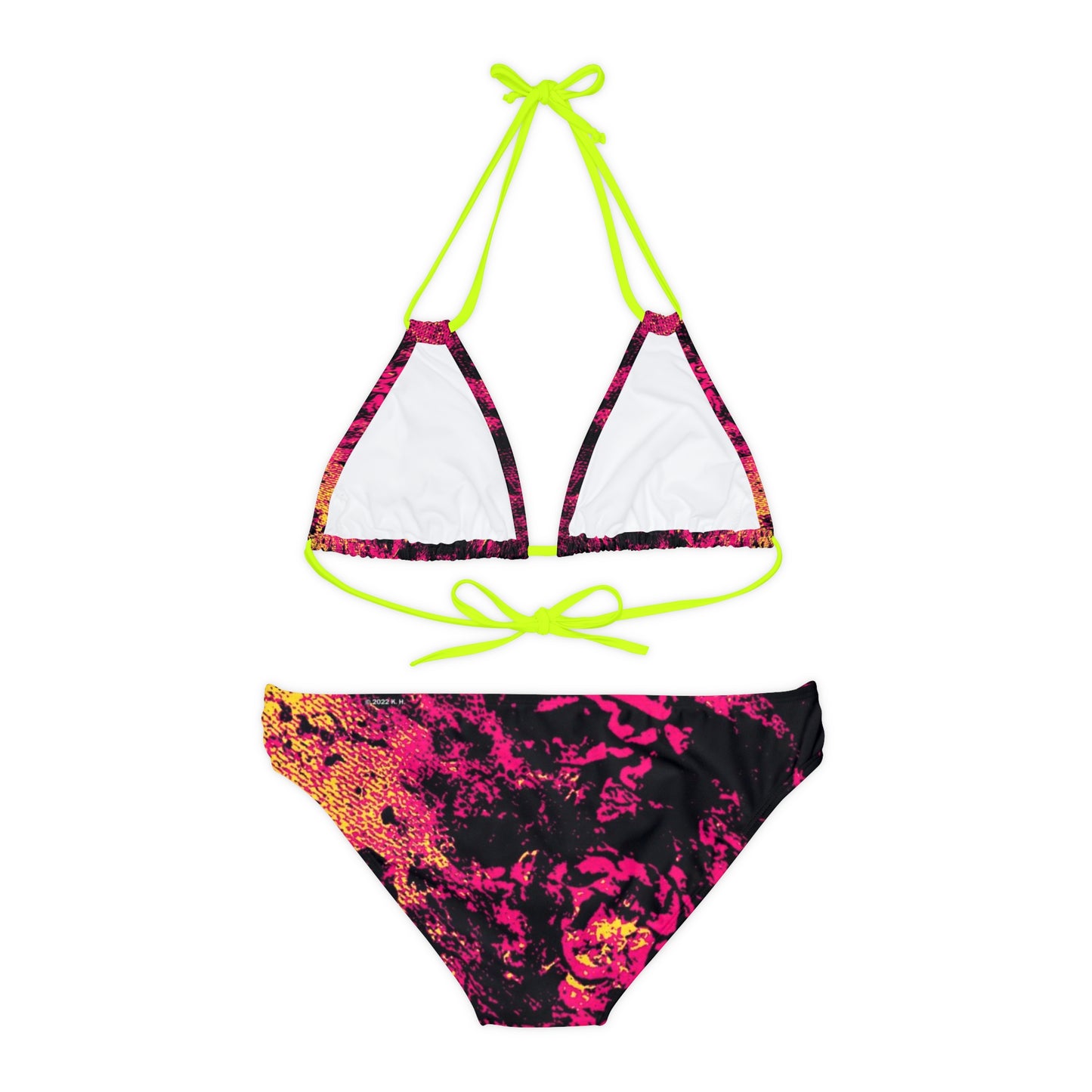 "Mystic Cube" (Cosmic Fusion - Magenta) - Strappy Bikini Set