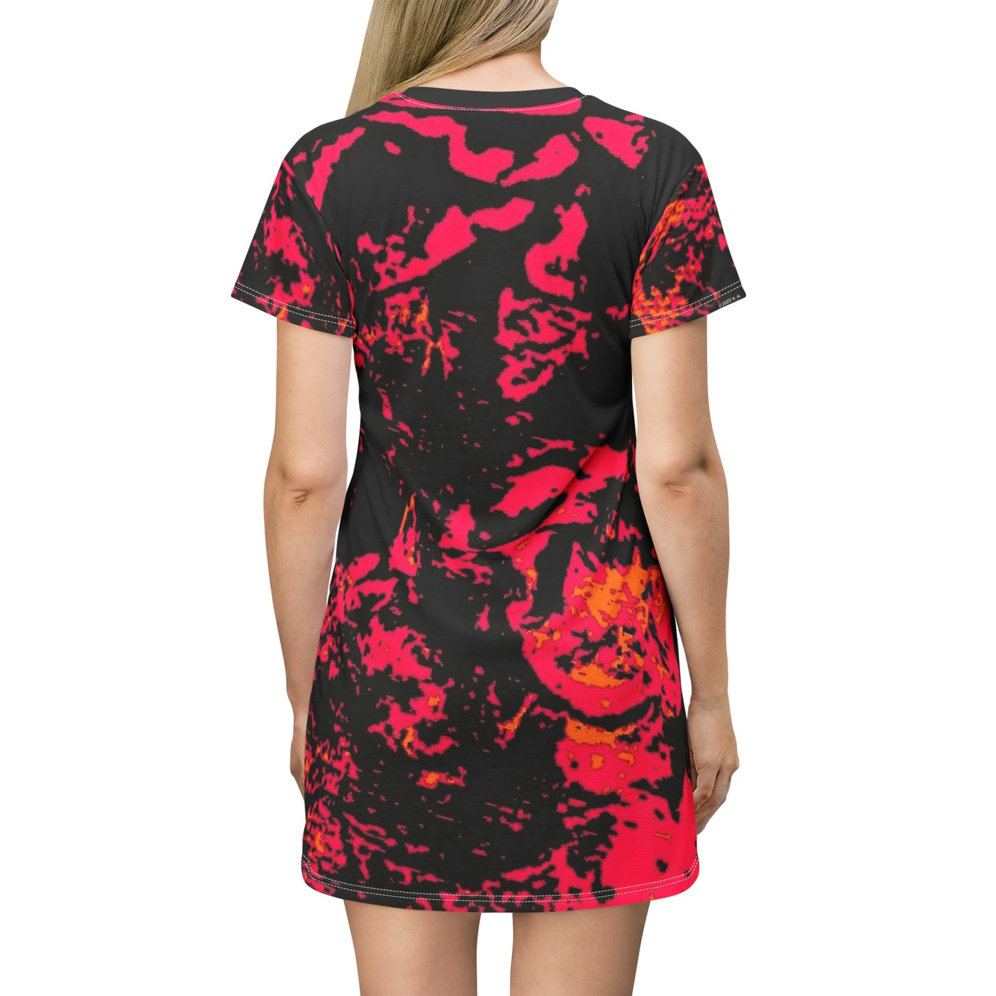 "Mystic Cube" (Cosmic Fusion - Magenta) - T-Shirt Dress