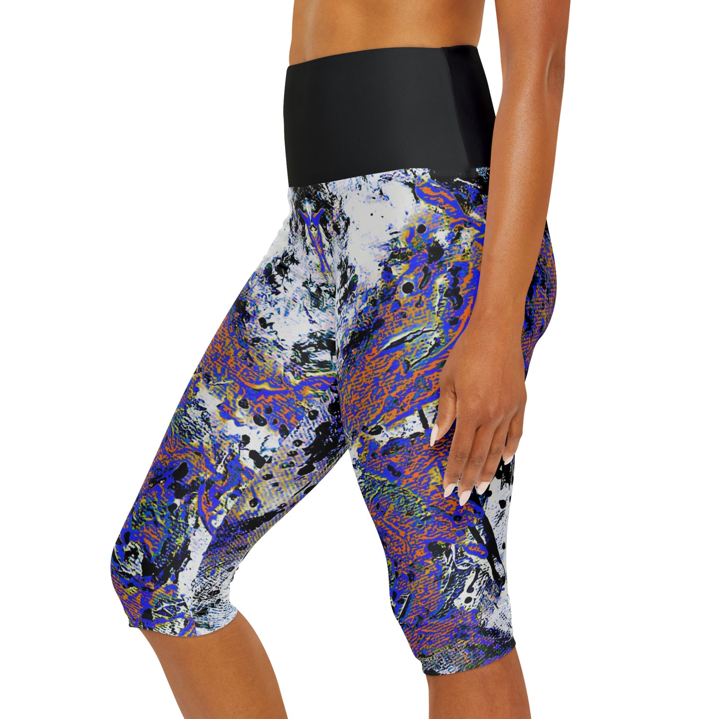 "Dreamy Love" (Cosmic Fusion - Sapphire) - Yoga Capri Leggings