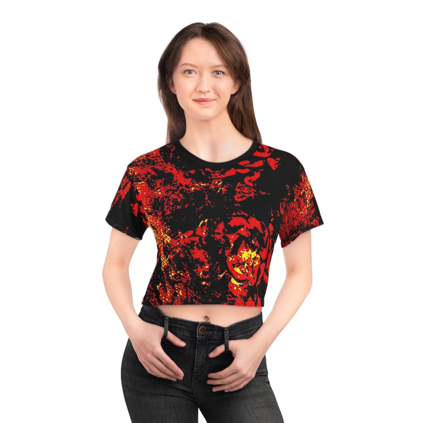 "Mystic Cube" (Cosmic Fusion - Persimmon) - Crop Tee