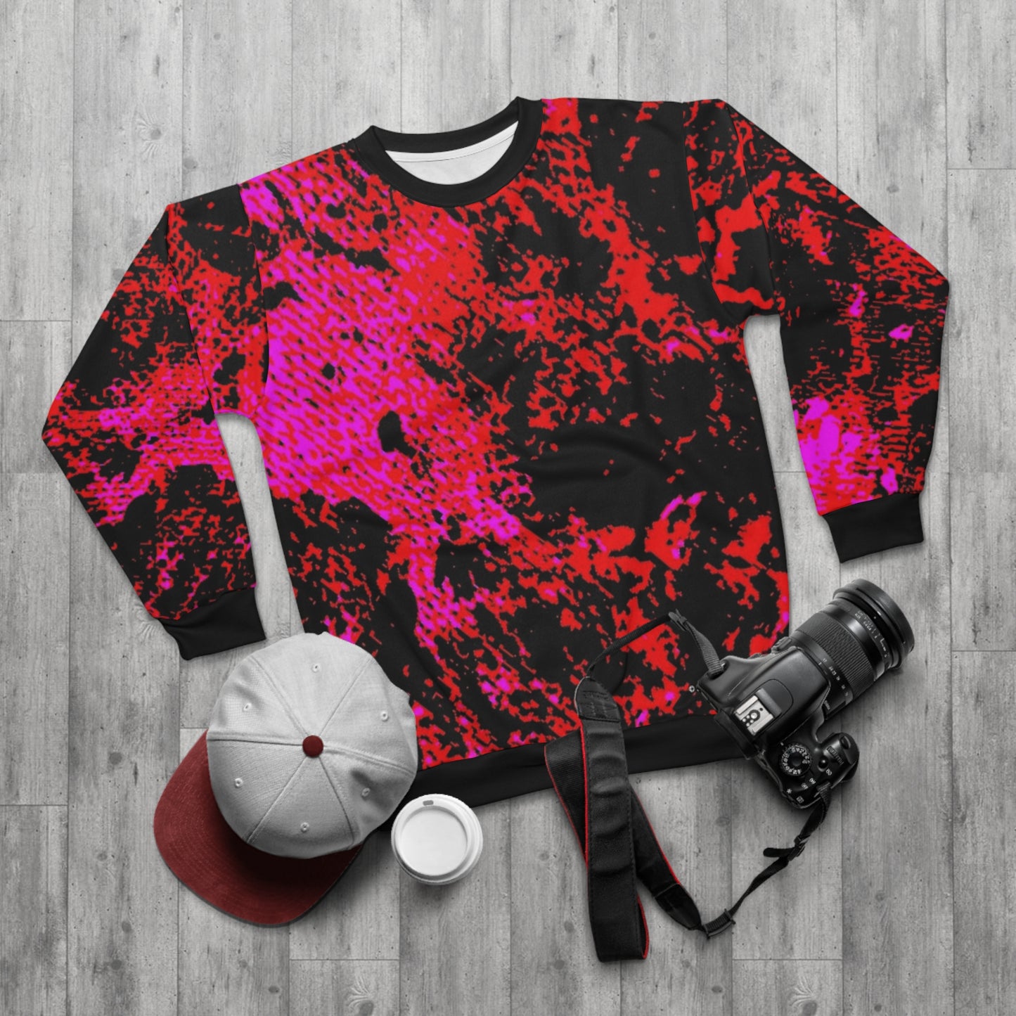 "Mystic Cube" (Cosmic Fusion - Scarlet) - Unisex Sweatshirt
