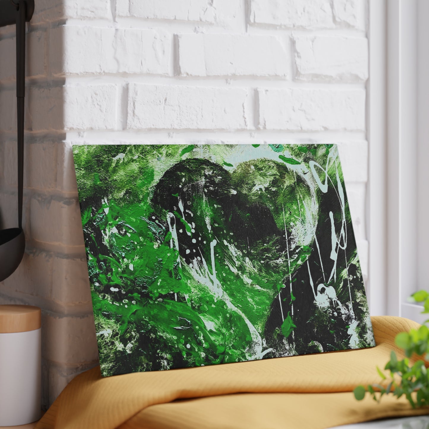 "Dreamy Love" (Shamrock Green) - Glass Cutting Boards