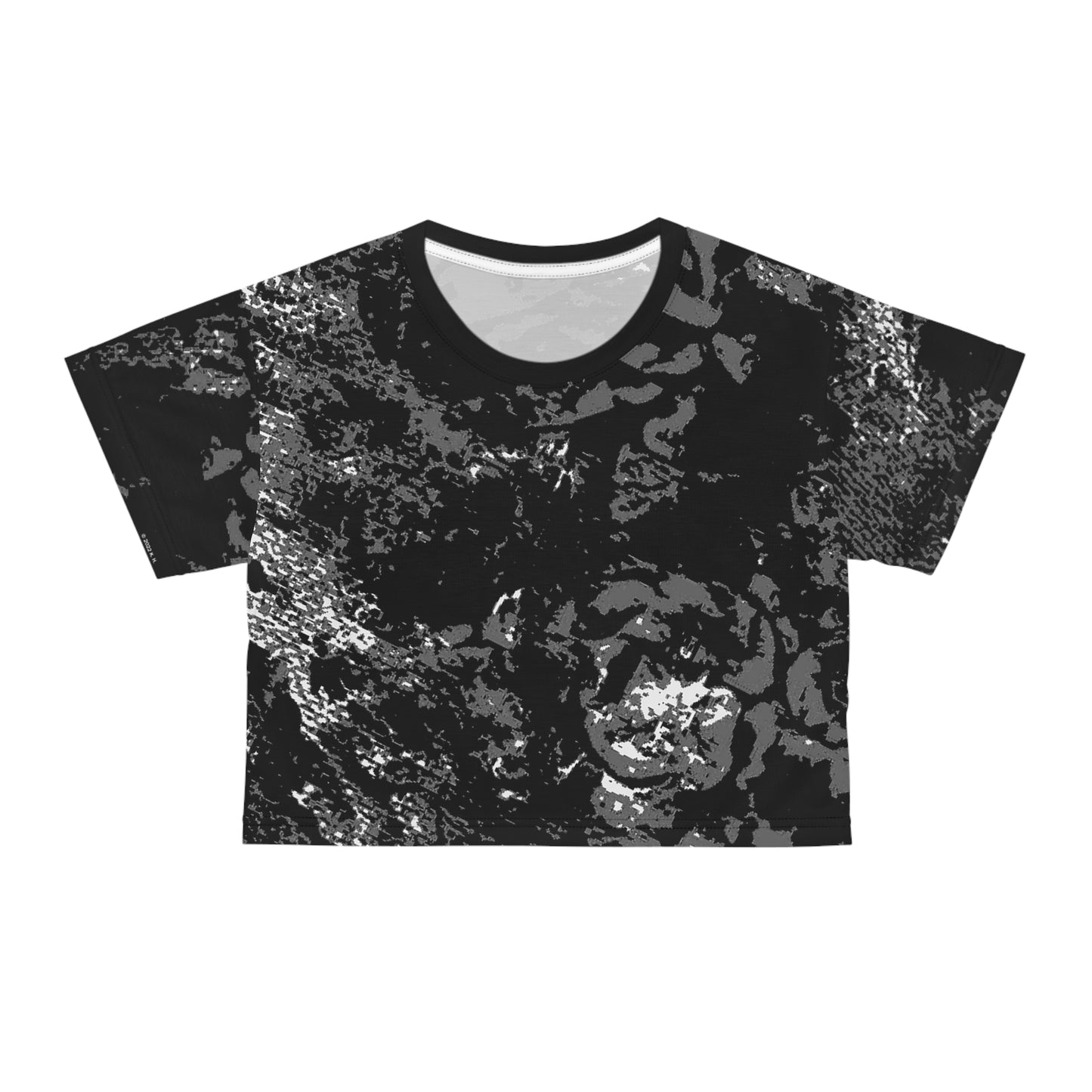 "Mystic Cube" (Cosmic Fusion - Dark Charcoal) - Crop Tee