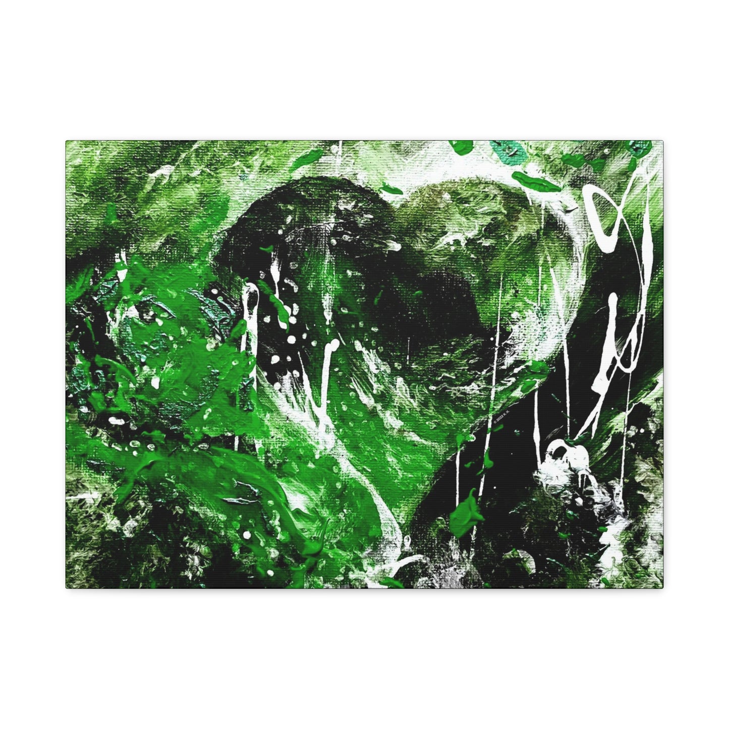 "Dreamy Love" (Shamrock Green) - Horizontal Canvas Gallery Wraps