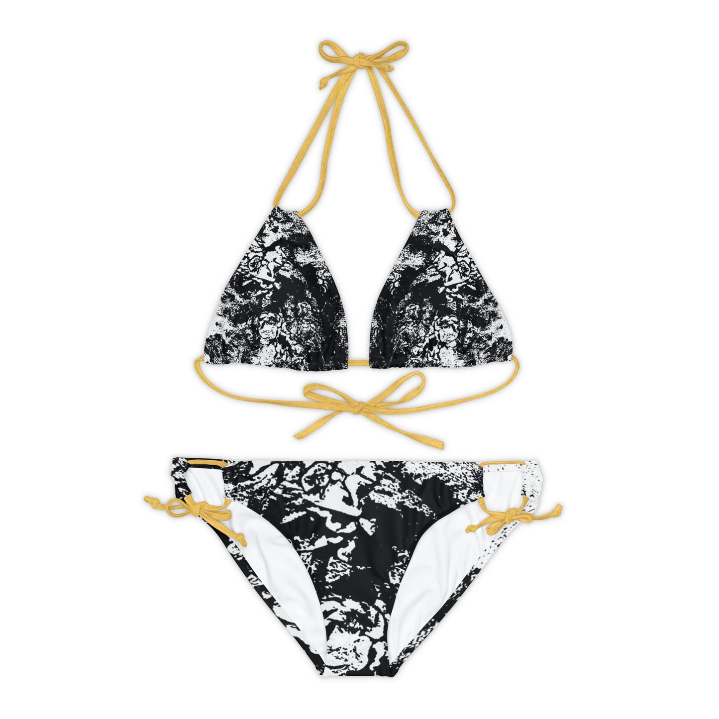 "Mystic Cube" (Cosmic Fusion - Light Charcoal) - Strappy Bikini Set