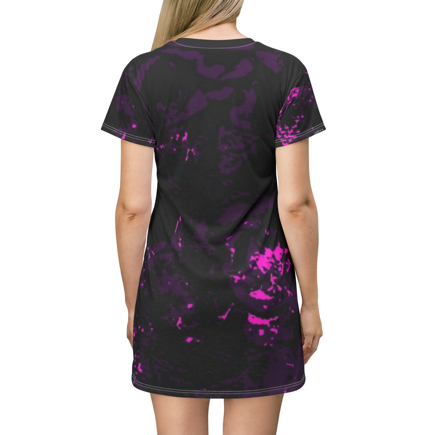 "Mystic Cube" (Cosmic Fusion - Dark Violet/Orchid) - T-Shirt Dress