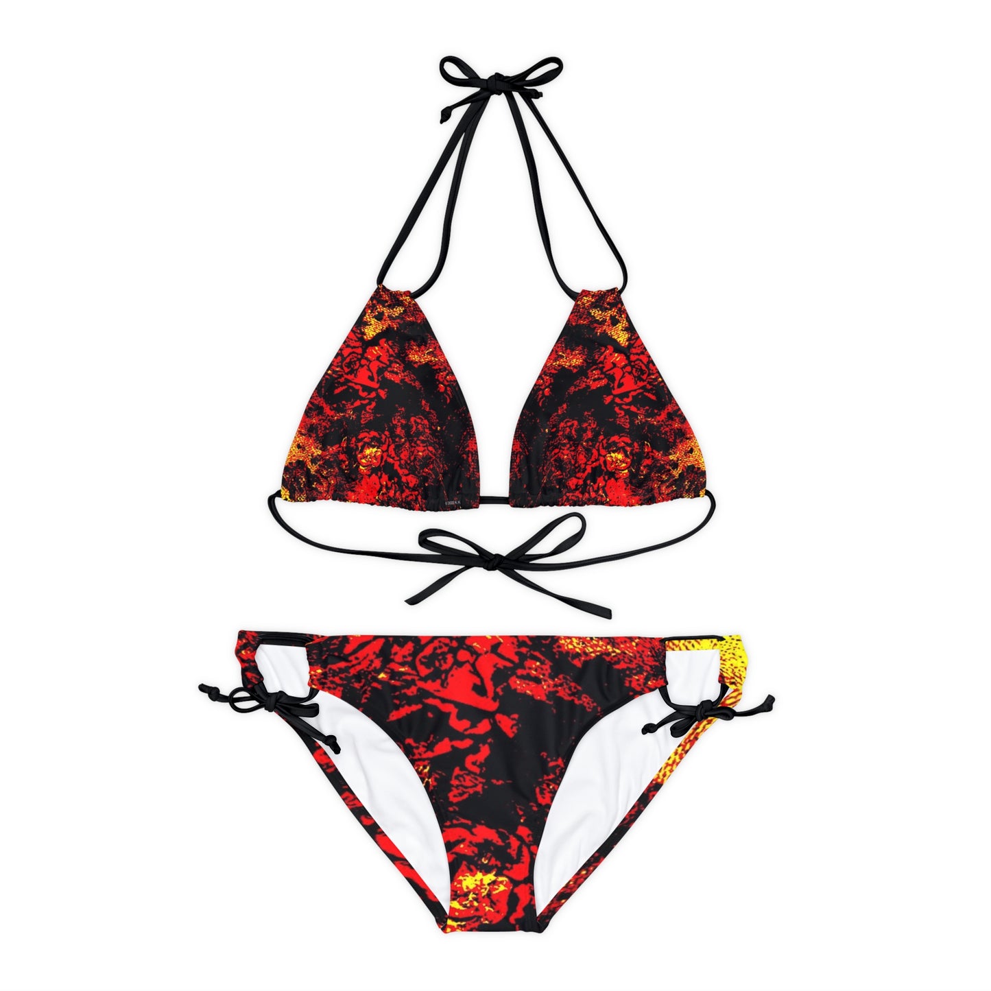 "Mystic Cube" (Cosmic Fusion - Persimmon) - Strappy Bikini Set