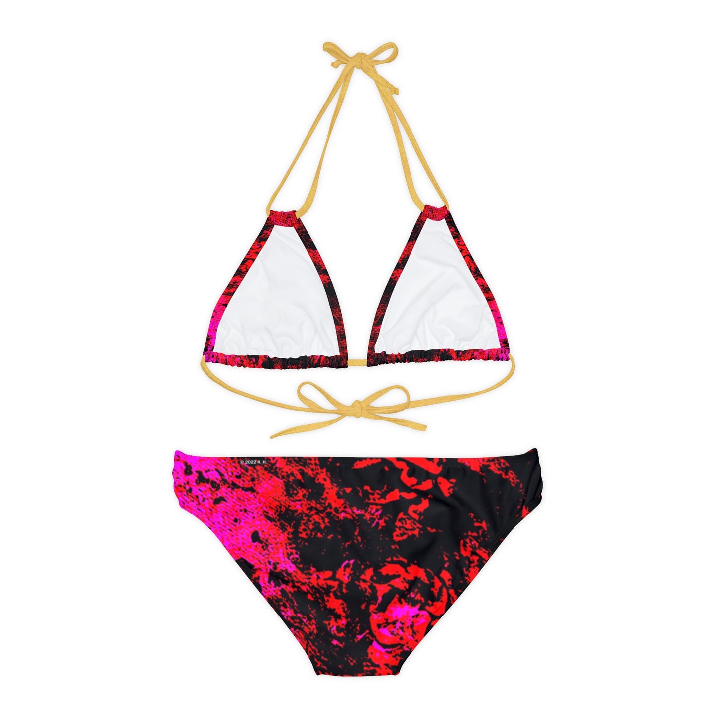 "Mystic Cube" (Cosmic Fusion - Scarlet) - Strappy Bikini Set
