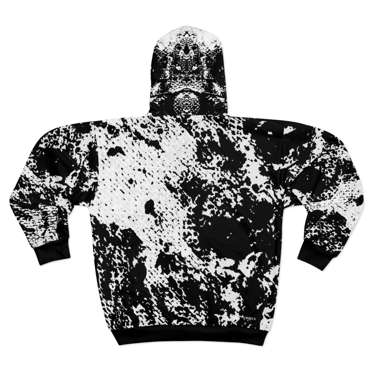 "Mystic Cube" (Cosmic Fusion - Light Charcoal) - Unisex Zip Hoodie
