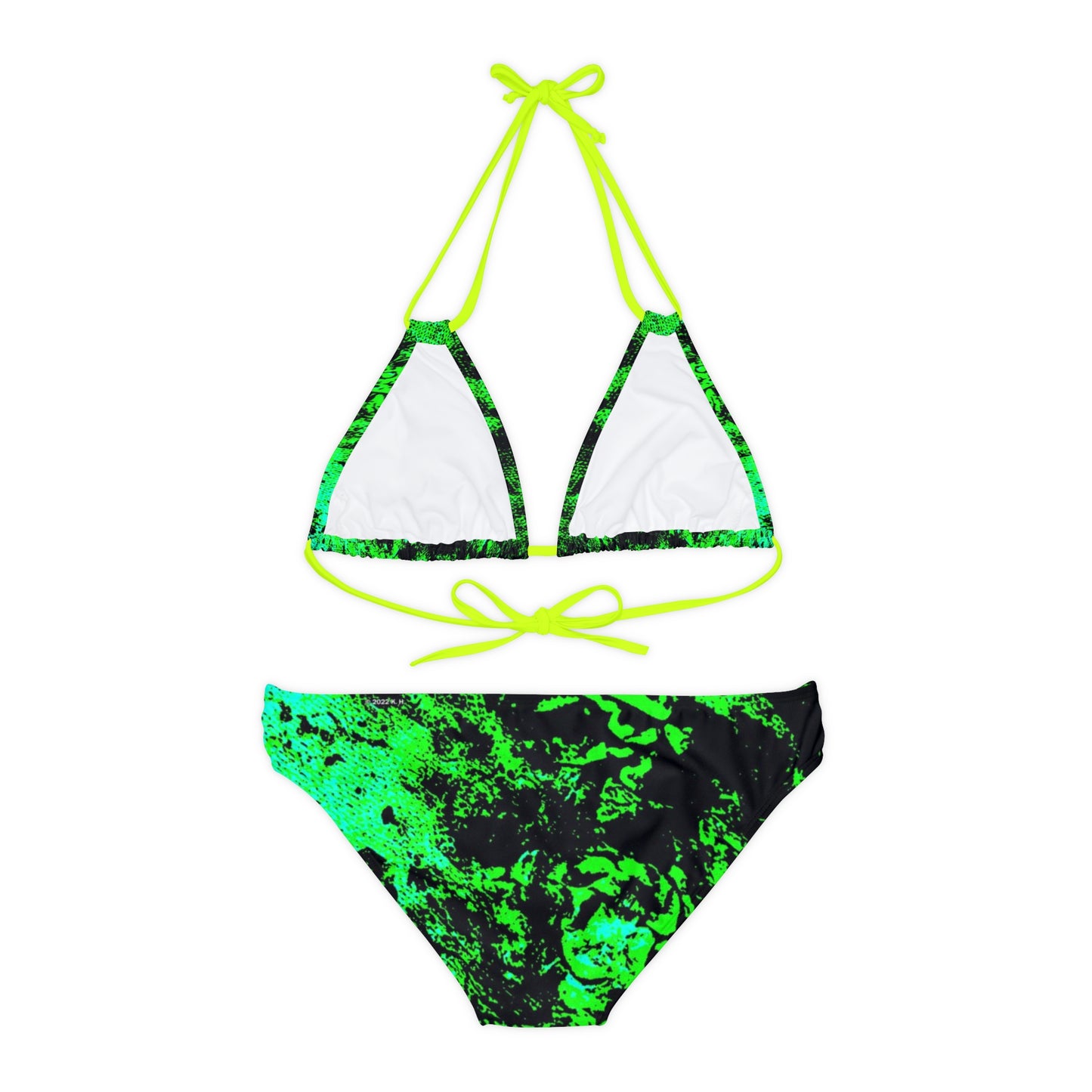 "Mystic Cube" (Cosmic Fusion - Shamrock Green) - Strappy Bikini Set