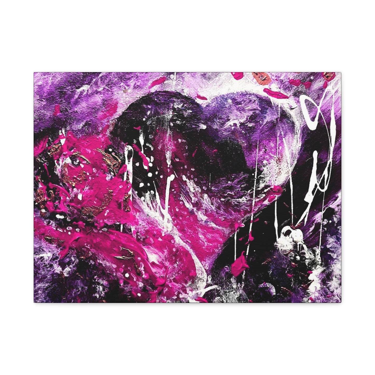 "Dreamy Love" (Magenta/Hot Pink) - Horizontal Canvas Gallery Wraps