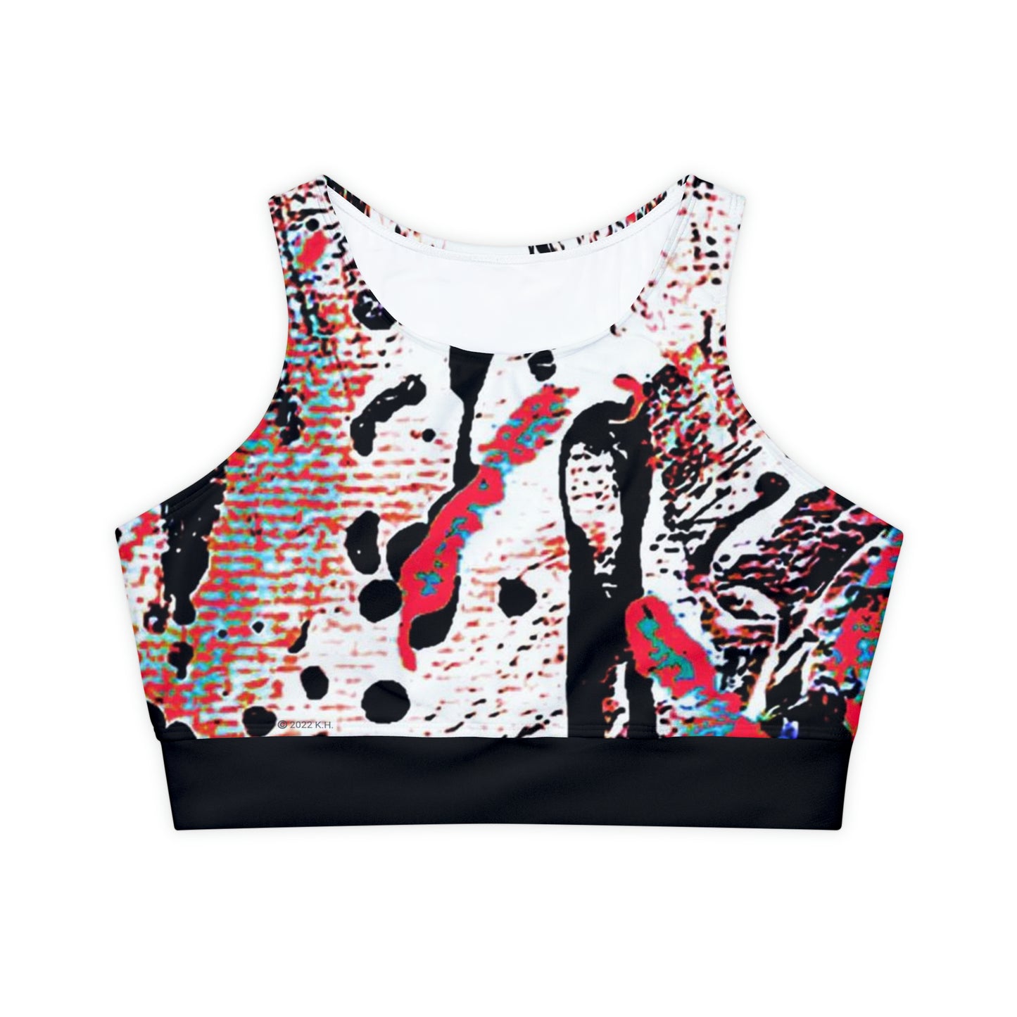 "Dreamy Love" (Cosmic Fusion - Persimmon) - Fully Lined, Padded Sports Bra