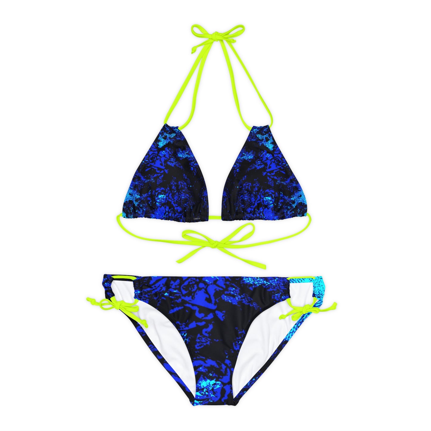 "Mystic Cube" (Cosmic Fusion - Sapphire) - Strappy Bikini Set