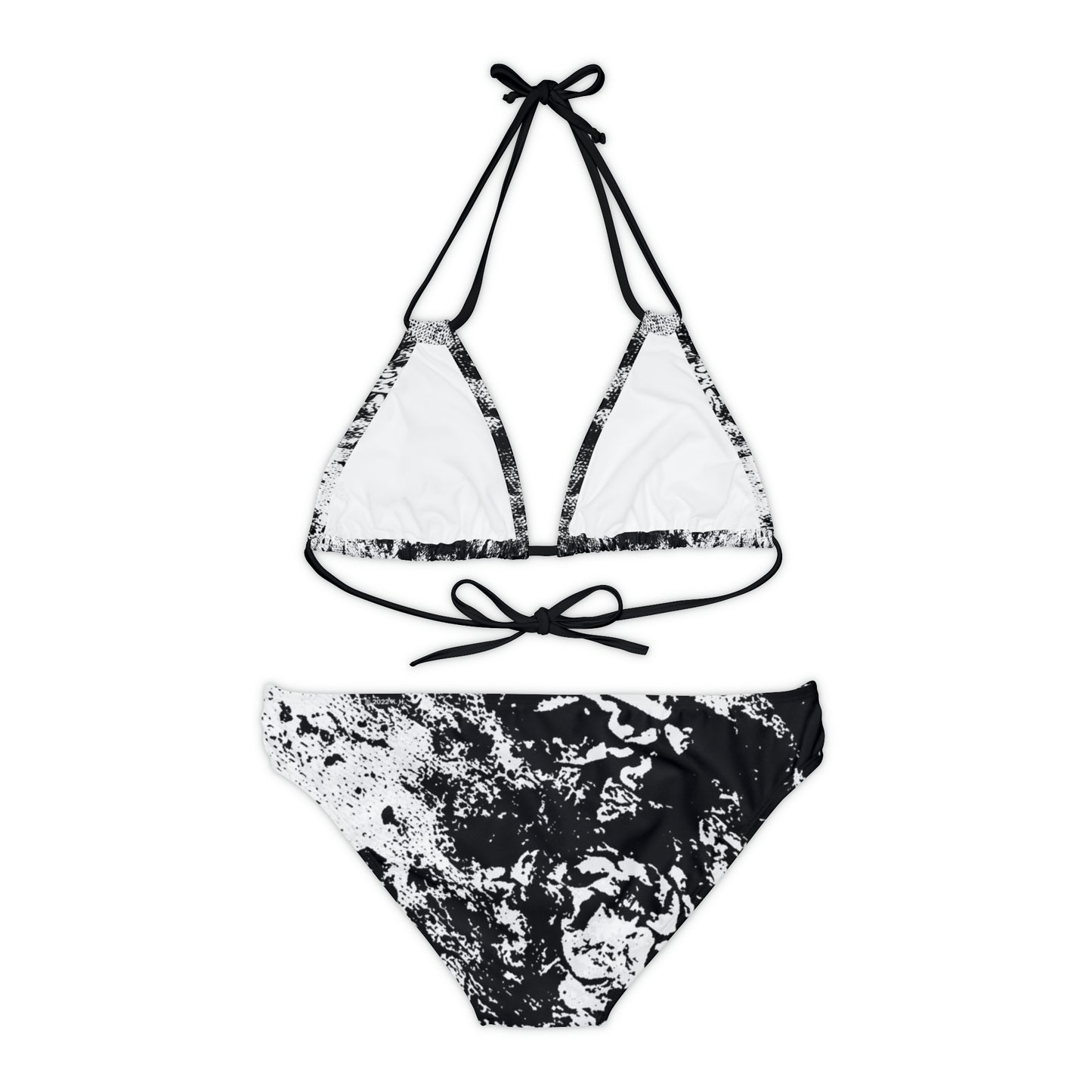 "Mystic Cube" (Cosmic Fusion - Light Charcoal) - Strappy Bikini Set