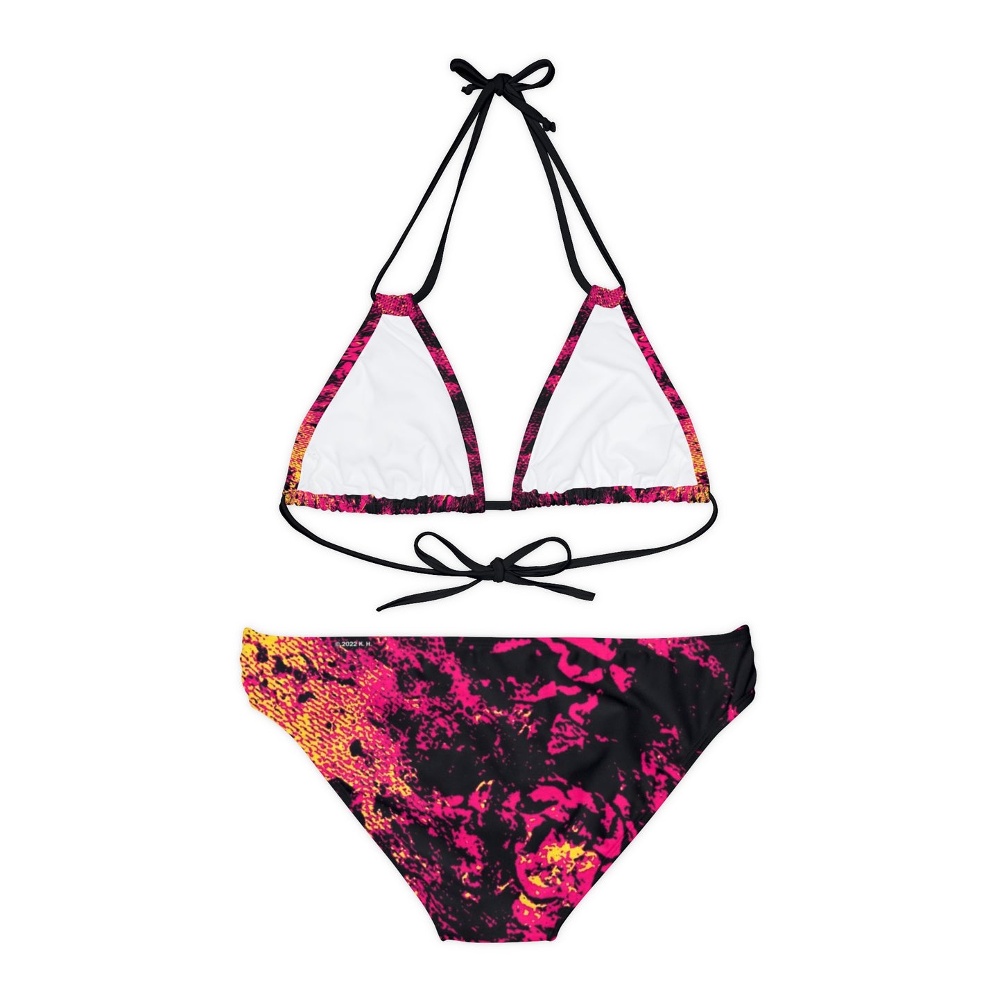 "Mystic Cube" (Cosmic Fusion - Magenta) - Strappy Bikini Set