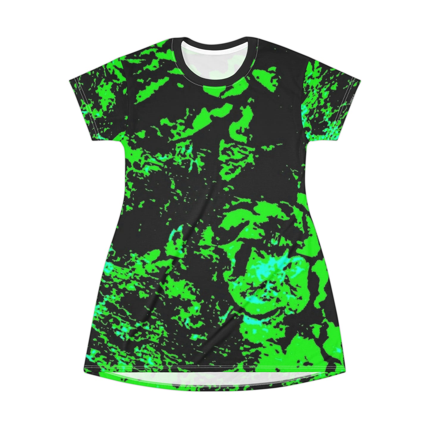 "Mystic Cube" (Cosmic Fusion - Shamrock Green) - T-Shirt Dress