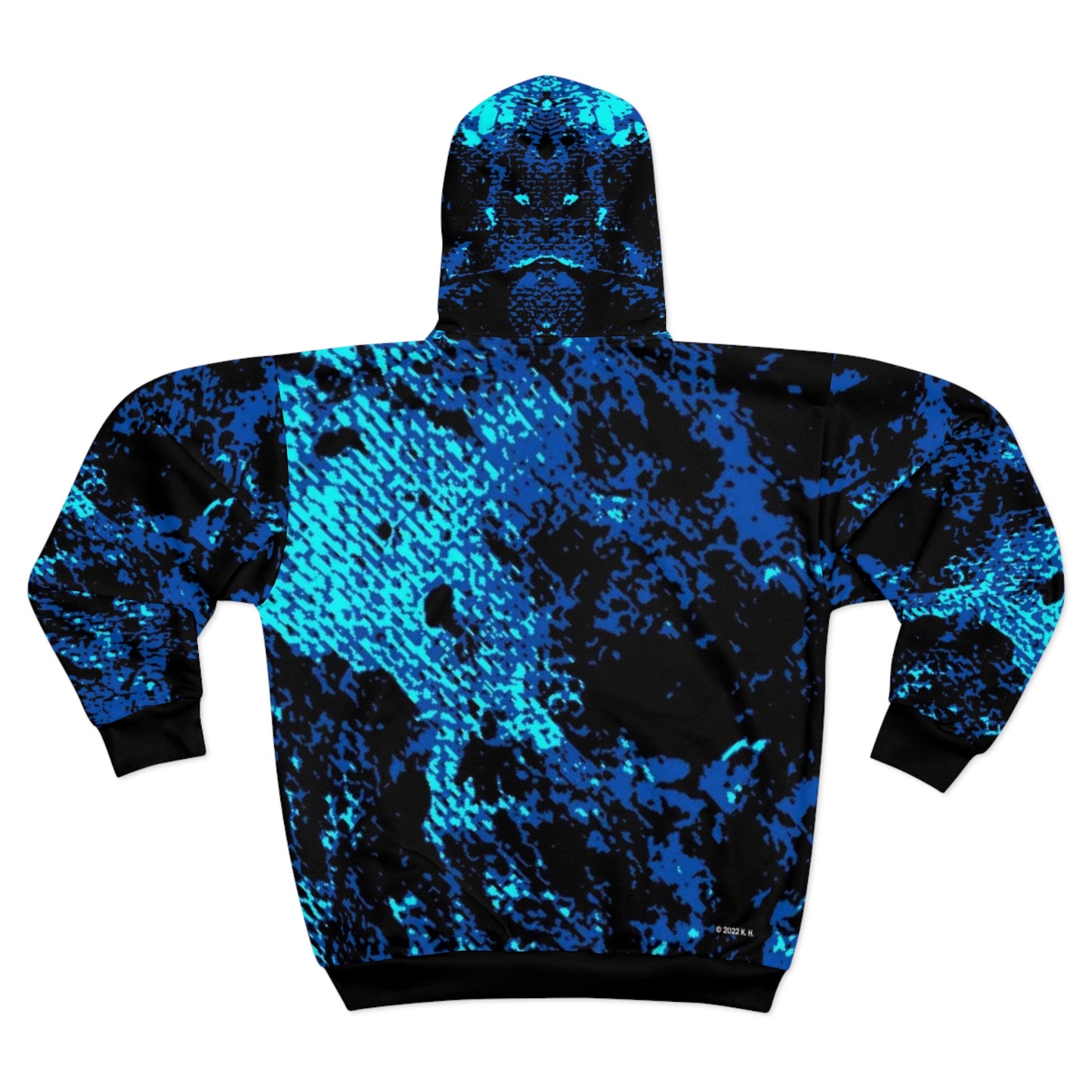"Mystic Cube" (Cosmic Fusion - Sapphire) - Unisex Zip Hoodie