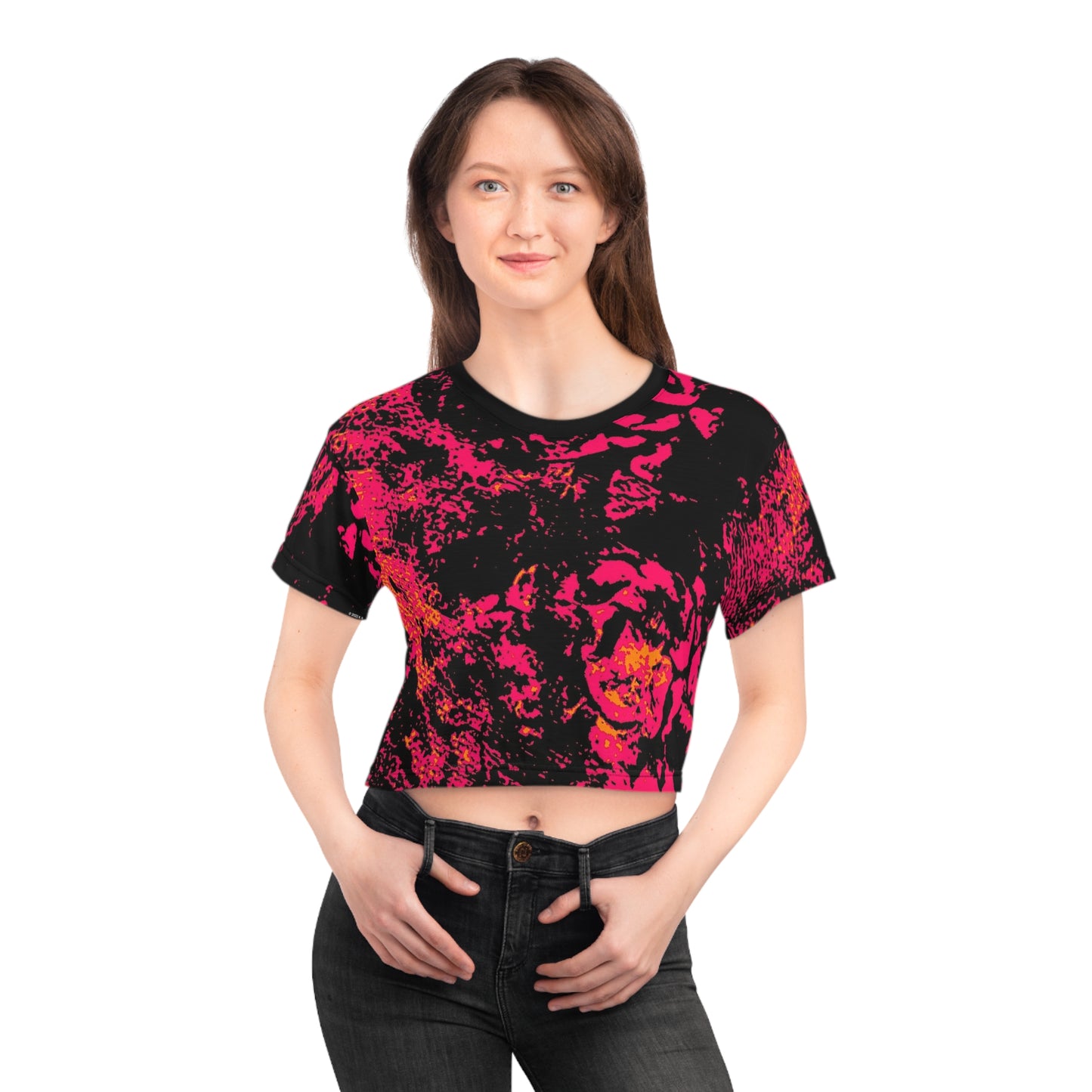 "Mystic Cube" (Cosmic Fusion - Magenta) - Crop Tee