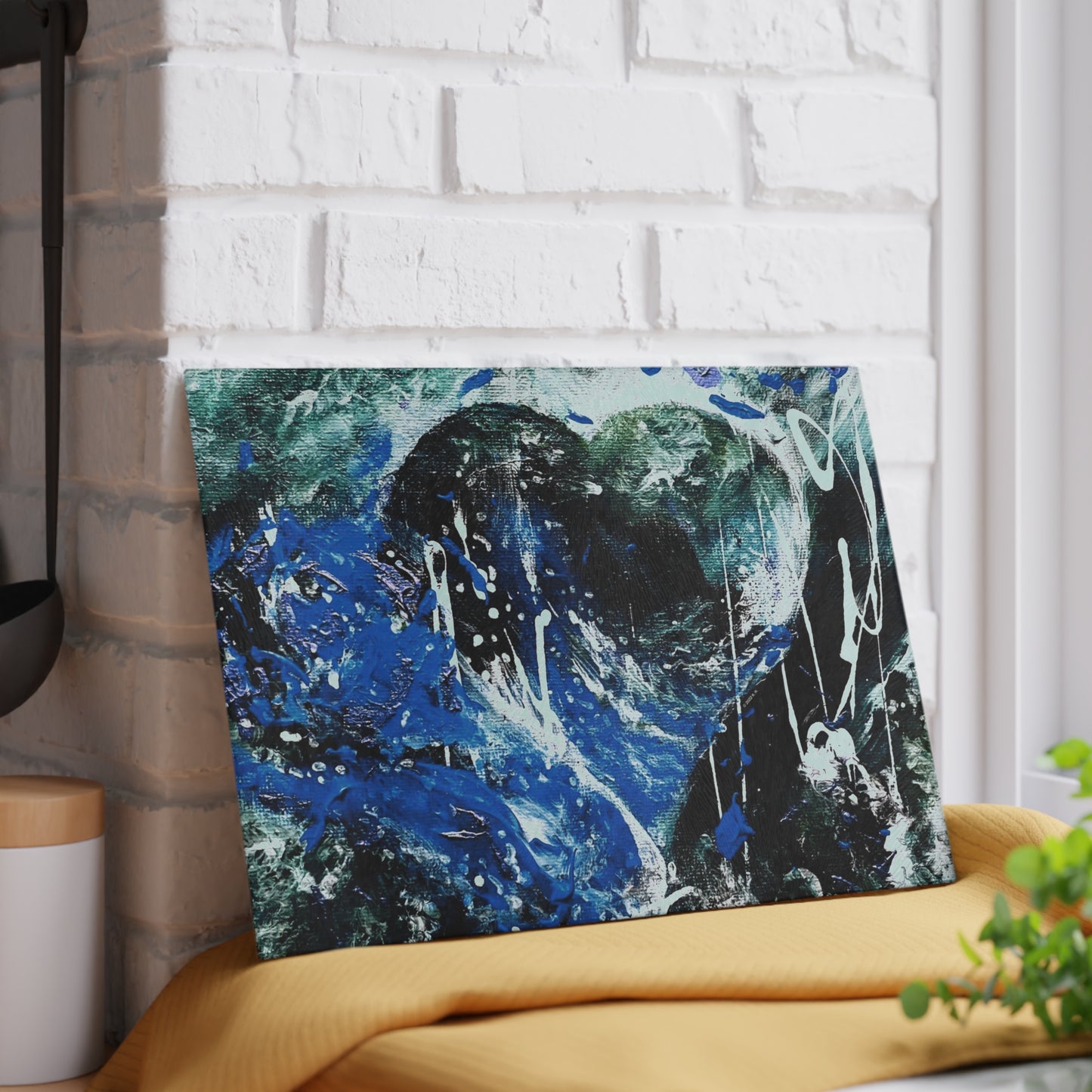 "Dreamy Love" (Sapphire) - Glass Cutting Boards